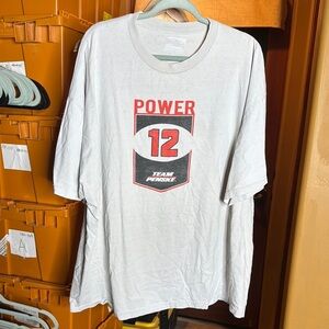Indy Car Authentic Apparel Power 12 Team Penske Gray T-Shirt Size 3XL